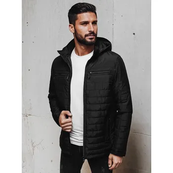Pánská casual bunda Pánská prošívaná bunda s kapucí černá FashionStreet TX5009 90