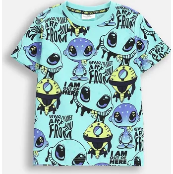 Chlapecké tričko Chlapecké tričko tyrkysové, triko s krátkým rukávem, velikost 104 Coccodrillo WC5