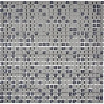 Skleněná mozaika WzorcowniaStudio 30,5 x 30,5 cm, odstíny šedé a stříbrné