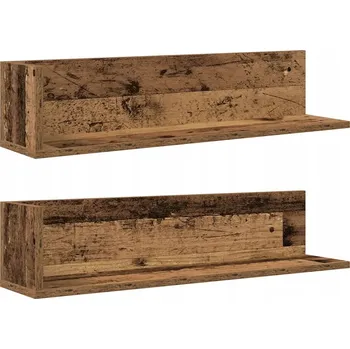 police Nástěnné police 2 ks old wood 75x16,5x16,5 cm kompozitní dřevo