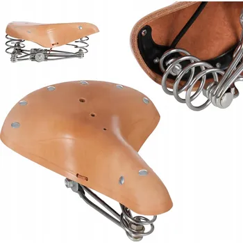 Sedlo na kolo RETRO SEDLO NA KOLO S PRUŽINAMI A KAPSIČKAMI PRO ULOŽENÍ