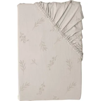 Prostěradlo LIVARNO® Žerzejové napínací prostěradlo, 90-100 x 200 cm (listy/béžová)
