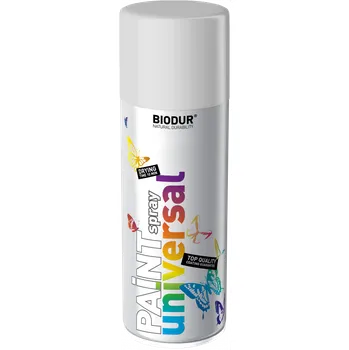 Barva ve spreji BIODUR Email bílý hliník - metalíza RAL 9006 400ml