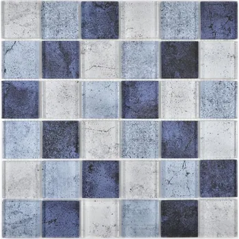 Obklad Skleněná mozaika WzorcowniaStudio 29,8 x 29,8 cm, odstíny šedé a stříbrné