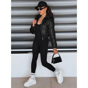 Dámská bunda Dámská krátká zimní bunda s kapucí černá FashionStreet TY5416 5XL