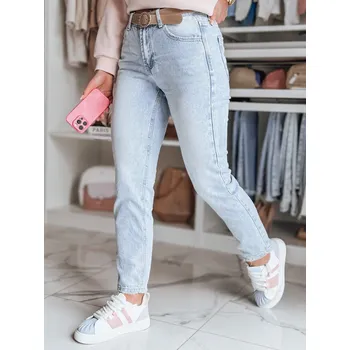 Dámské kalhoty Dámské džínové kalhoty slim fit s páskem NEOPASS modré FashionStreet UY2680 XS