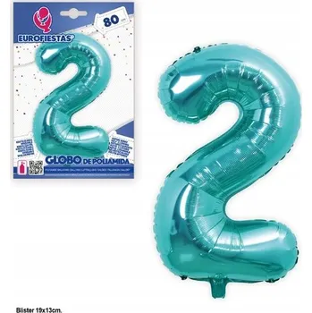 Balónek Ouda Party - 80cm modrý balón ve tvaru číslice TIFFANY