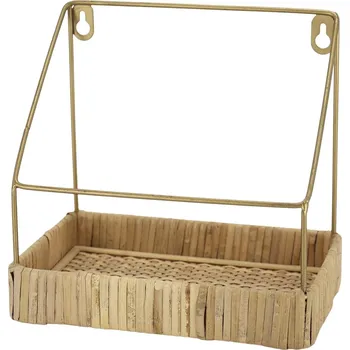 police Chic Antique Kovová polička s výpletem Wicker 20 cm