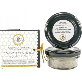 Pleťový peeling Miodowa Mydlarnia Peeling na obličej Černý Bez 25g