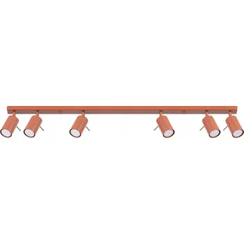 Stropní Svítidlo obdélníkový SOLLUX LIGHTING 6 x 117 cm červený