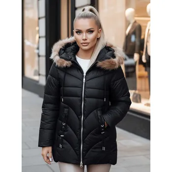 Dámská zimní bunda MELOMA prošívaná s kapucí černá FashionStreet TY4713 XL