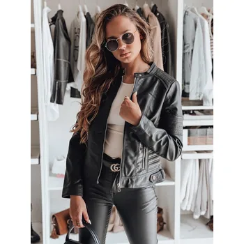 Dámská kožená bunda ROCKMISS černá FashionStreet TY4965 L