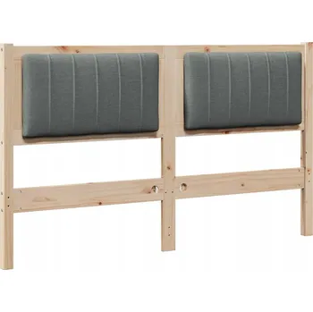 Čalouněné čelo postele s čelo Hnědá 135 cm Masivní borové dřevo