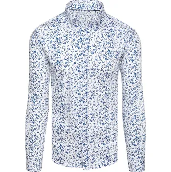 Pánská košile Pánská neformální bílá košile FashionStreet DX2670 XL