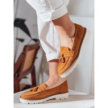 Dámské polobotky Dámské ažurové mokasíny VANESSO camel FashionStreet ZY0714 40