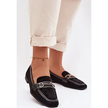 Dámské mokasíny Dámské loafers Mokasyny s ozdobou Černé Palerina 41