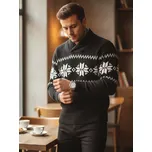 Pánský černý svetr FashionStreet WX2268 XL