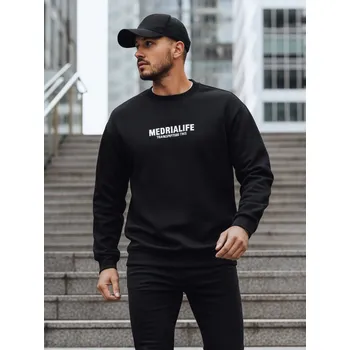 Pánská mikina Pánská mikina s potiskem černá FashionStreet BX5922 L