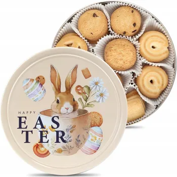 VELIKONOČNÍ SUŠENKY Z MÁSLOVÉHO TĚSTA 454 g VE VELKÉ PLECHOVÉ KRABICI DÁREK K Velikonoce