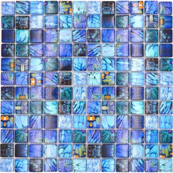 Obklad Skleněná mozaika WzorcowniaStudio 29,8 x 29,8 cm, odstíny modré
