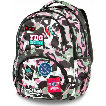 Školní batoh CoolPack vícekomorový maskáčový velký 25 l 4 kapsy