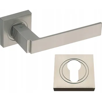 Dveřní kování Vnitřní klika Gamet Krátká, Čtvercová rozeta, Rozeta pro vložku