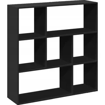 Knihovna Regál s přihrádkami, černý, 102x29x103,5 cm