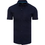 Pánská tmavě modrá košile s krátkým rukávem FashionStreet KX0983 M