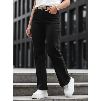 Dámské kalhoty Dámské široké džíny DELUSSIA black FashionStreet UY2669 SX/34