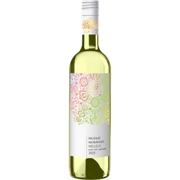 Nápoj Muškát moravský (Melleus) 2025, pozdní sběr, Rodinné vinařství Košut, polosladké