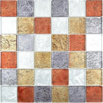 Obklad Skleněná mozaika WzorcowniaStudio 30 x 30 cm, odstíny žluté a zlaté