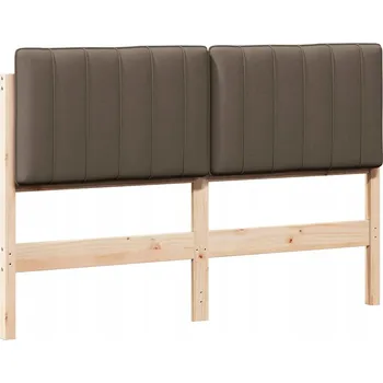 Čalouněné čelo postele s čelo Hnědá a taupe 135 cm