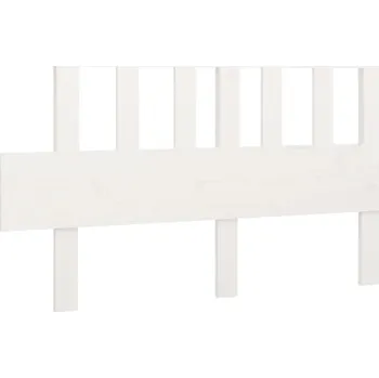 Čelo postele, bílé, 143,5x3x81 cm, masivní dřevo