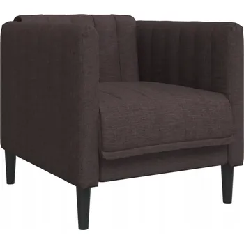 Křeslo Křeslo, tmavě hnědé, potažené látkou