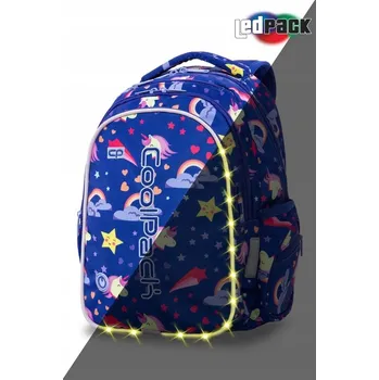 Vícekomorový Školní batoh CoolPack modrý, vícebarevný 23 l