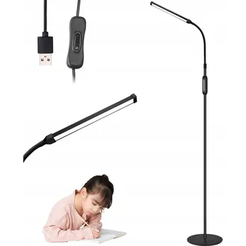 Stojací lampa Stojací lampa Bedee černá s integrovaným LED zdrojem 7 W