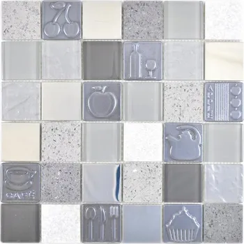 Obklad Mozaika WzorcowniaStudio 30 x 30 cm, odstíny šedé a stříbrné