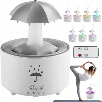 Zvlhčovač vzduchu Ultrazvukový Zvlhčovač Vzduchu 300 ml se 7 barvami LED pro jógu a relaxaci