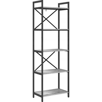 Knihovna Police na knihy Šedá Sonoma 56 x 34 x 171 cm