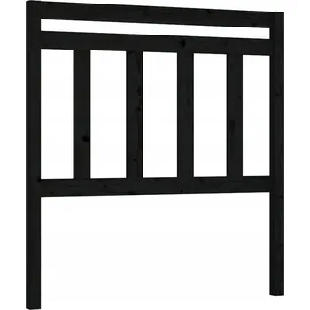 VidaXL Čelo postele, černé, 81x4x100 cm, masiv