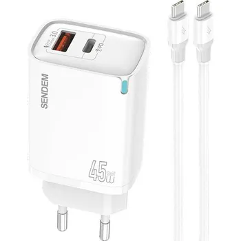 Rychlá 45W GaN nabíječka s USB-C kabelem pro Honor 400 Lite