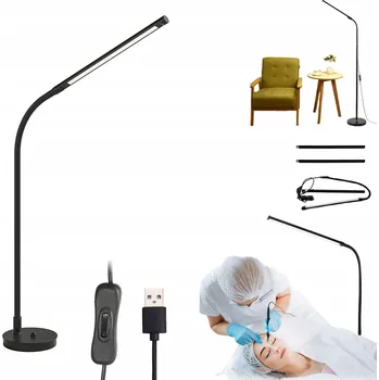 Stojací lampa LED STOJACÍ PODLAHOVÁ STOLNÍ LAMPA NOČNÍ STOJACÍ STOLNÍ LAMPA 12W