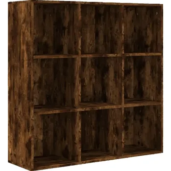 Knihovna Regál na knihy, kouřový dub, 98x29x97,5 cm