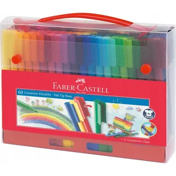 Sada fixů Faber Castell 60 ks Connector v průhledném pouzdro