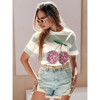 Dámské kalhoty Dámské džínové šortky se zirkony LIKE A STAR modré FashionStreet SY0487 XL