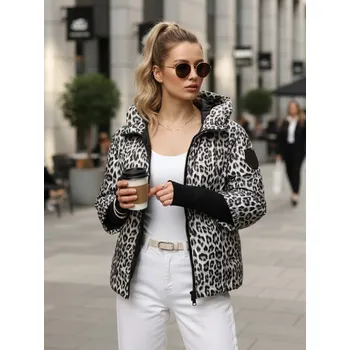 Dámská přechodná bunda s leopardím vzorem bílá FashionStreet TY5548 S