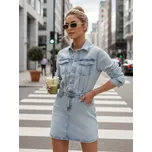 Džínové mini šaty JENSAGA modré FashionStreet EY2592 L