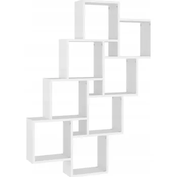 police VidaXL Nástěnná police ve tvaru kostek, bílá,