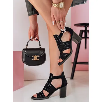 Dámské polobotky Dámské sandály na jehlovém podpatku AMIRIA black FashionStreet ZY0806 36