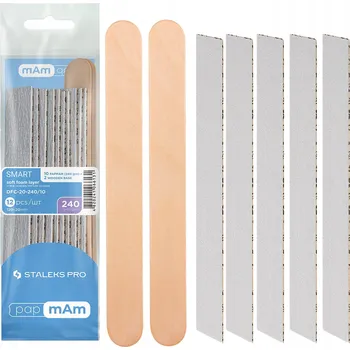 STALEKS 10x pilník na nehty rovný #240 + BÁZE